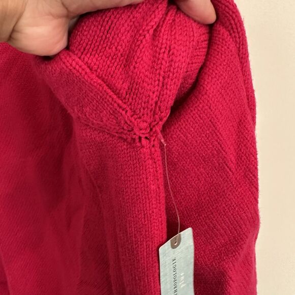 NEW Anthropologie Maeve Mock Neck Sweater Womens Size 1X Pink Tunic Crystal Soft - Picture 5 of 14